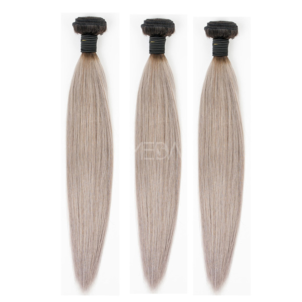New Arrival brazilian ombre 1b grey hair weaving straight hair CX028